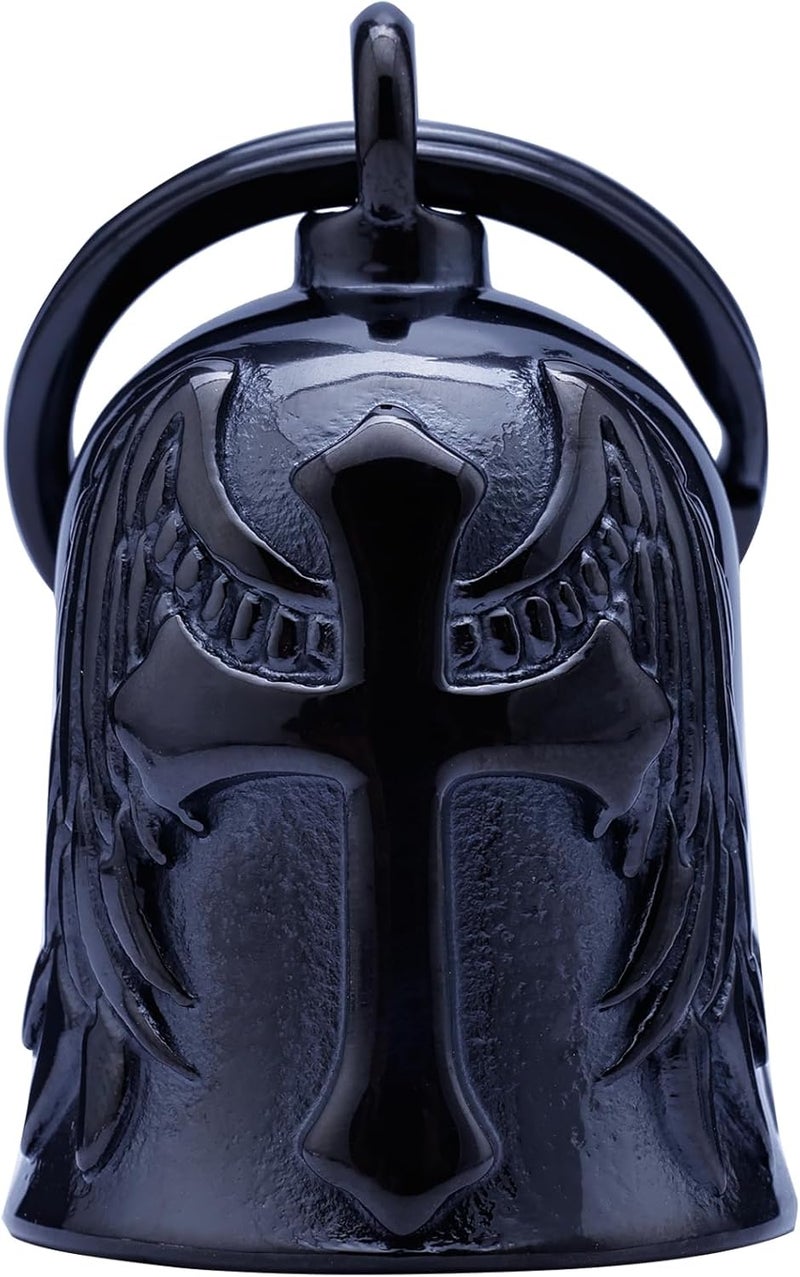 CYZBTBl Motorcycle for Bells - Motorcycle Angel Bell for Men Women,Bell Biker Accessory,Guard Riding Safety (Cross Black) - Image 1